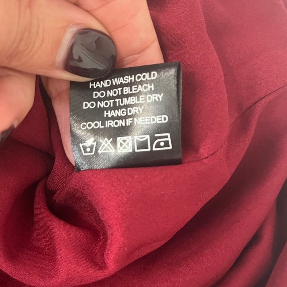 House of Harlow 1960 x REVOLVE Tori Skirt Berry Red Corduroy Women's sz. XS - Picture 9 of 9